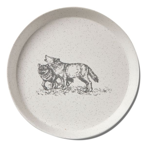 Picture of winter sketches wolf appetizer plate - multi
