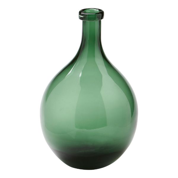 Picture of oversize vintage glass wine bottle small - dark green
