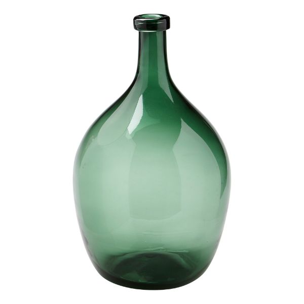 Picture of oversize vintage glass wine bottle large - dark green