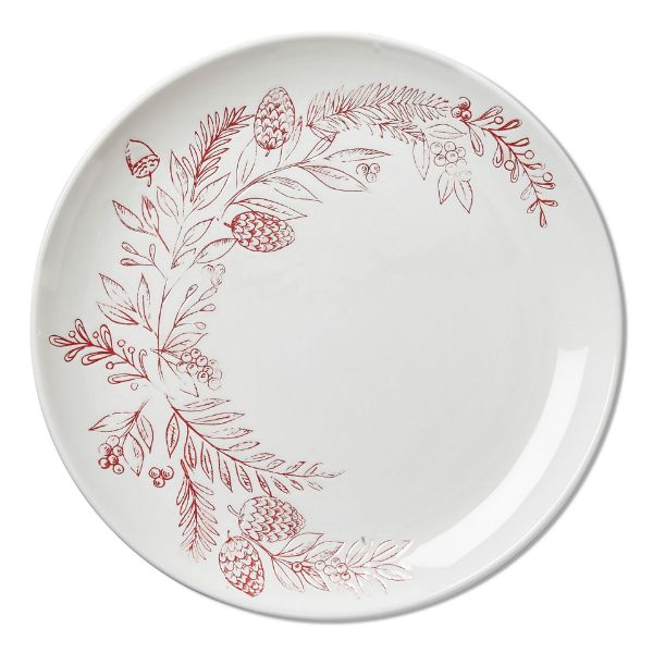 Picture of tis season sprig appetizer plate - red