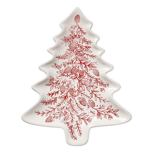 Picture of tis season tree candy dish - red