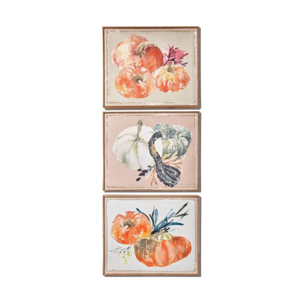 Picture of watercolor pump wall art assortment of 3 - multi