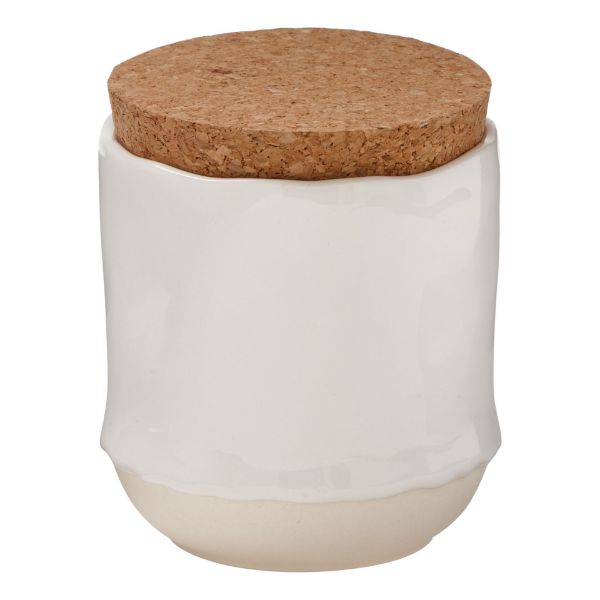 Picture of everything jar with cork lid - white