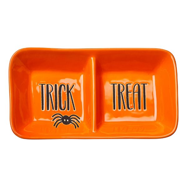 Picture of trick treat divided dish - orange