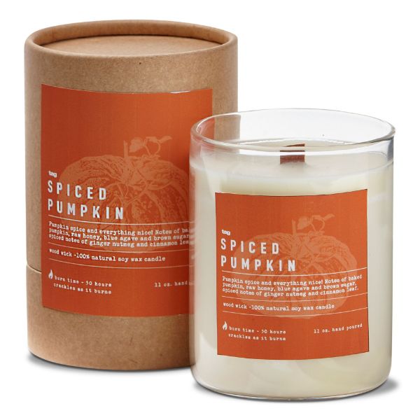 Picture of pumpkin pie and spice fragrant candle - ivory