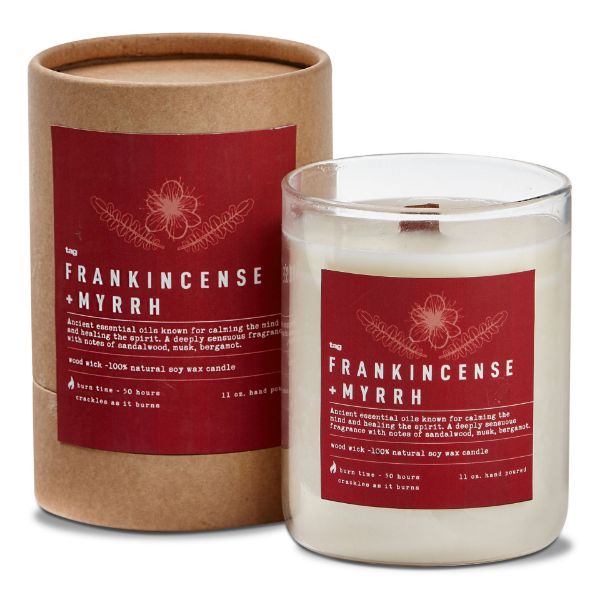 Picture of frankinsence & myrrrh fragrant candle - ivory
