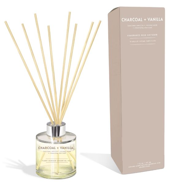 Picture of charcoal & vanilla reed diffuser - ivory