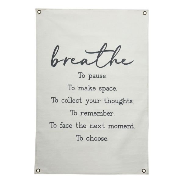 Picture of breathe canvas wall decor - natural