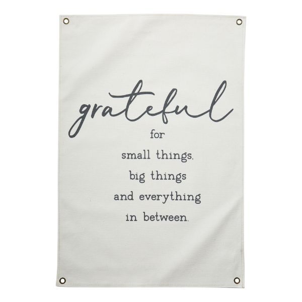 Picture of grateful canvas wall decor - natural
