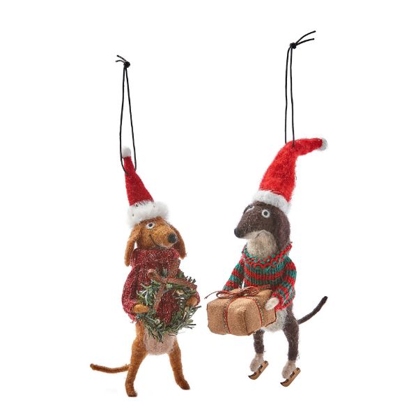 Picture of holidogs ornaments assortment of 2 - multi