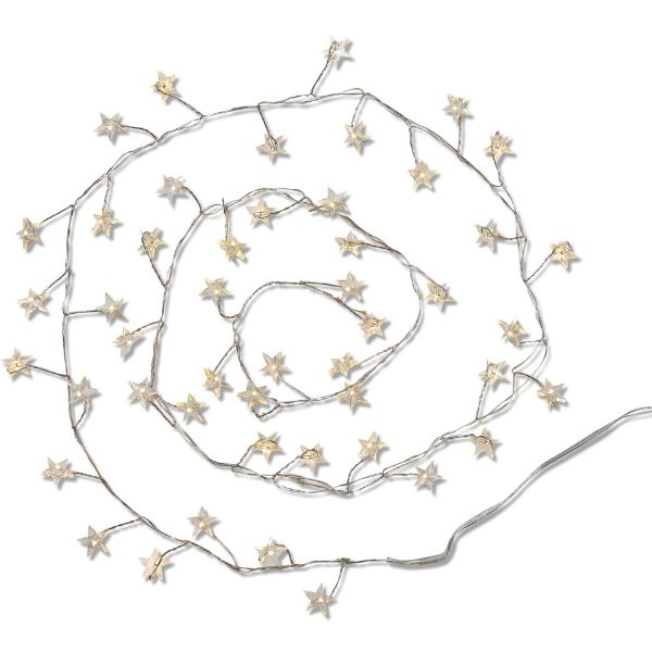 Picture of twinkling stars string lights - gold