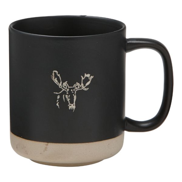 Picture of moose wax resist mug - black, multi