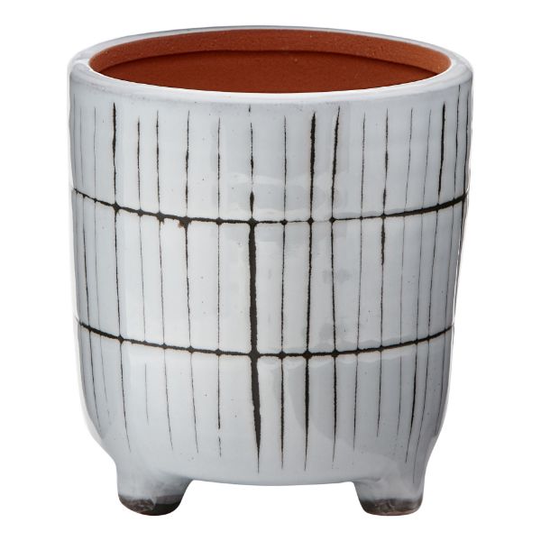 Picture of linear planter with feet - white, multi