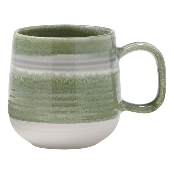 Picture of glen ribbed reactive glaze mug - green, multi
