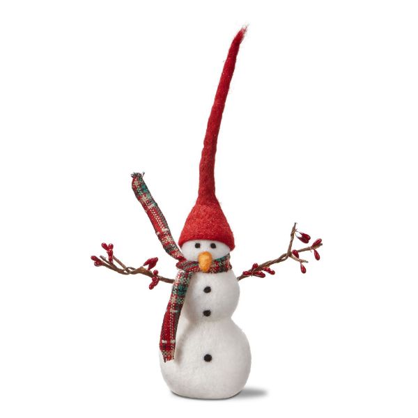 Picture of snowman with berry branch arms small - multi