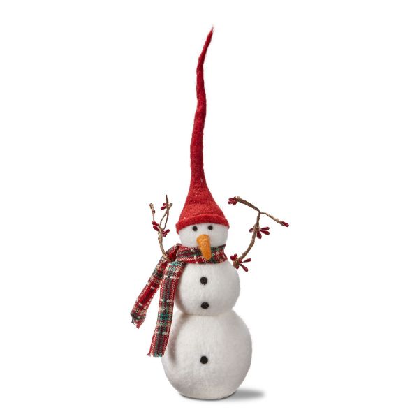 Picture of snowman with berry branch arms large - multi