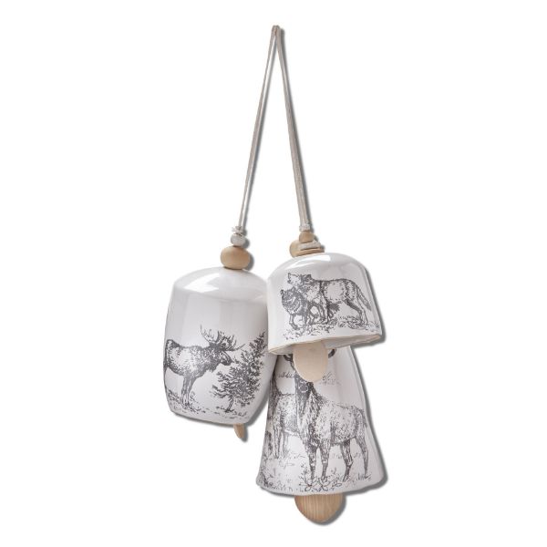 Picture of winter sketches bell assortment of 3 - white, multi