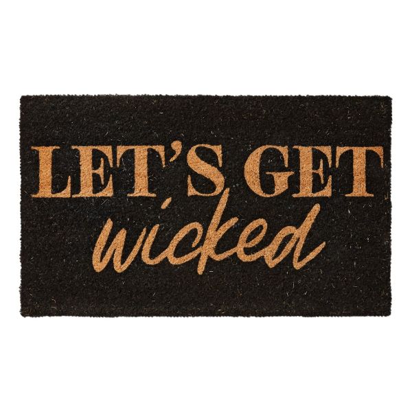 Picture of lets get wicked rubber backed mat - black, multi