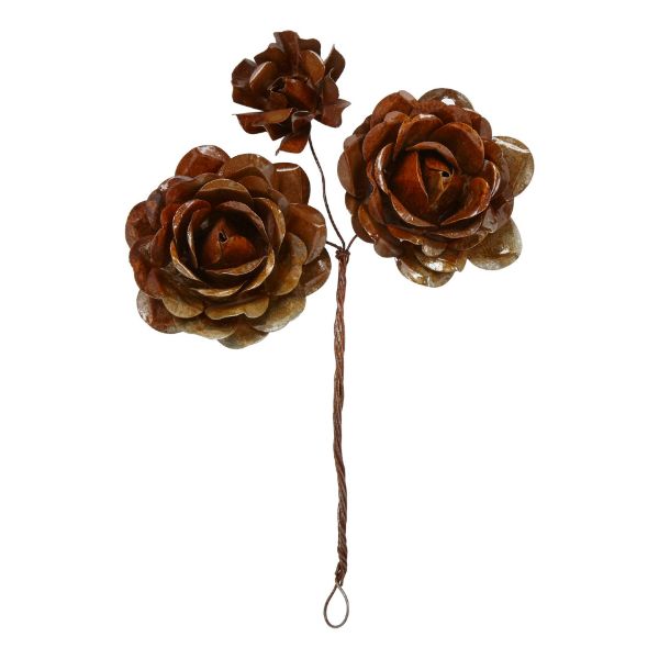 Picture of handcrafted metal roses - antique brass