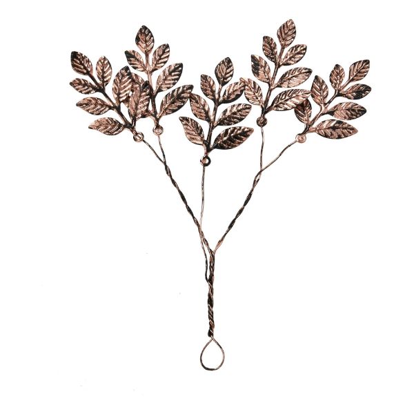 Picture of handcrafted metal leaf sprigs - antique copper