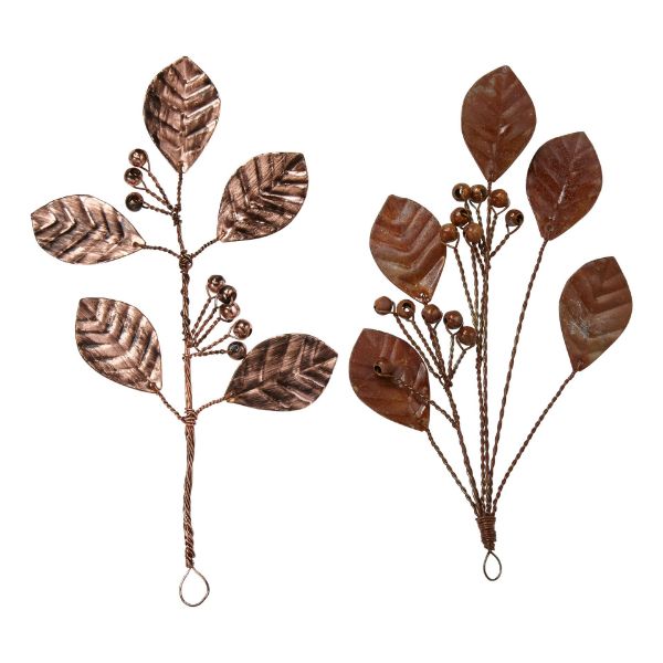 Picture of handcrafted metal leaves & berries - multi