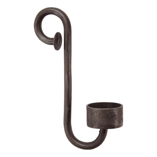 Picture of rustic s hook tealight holder - black
