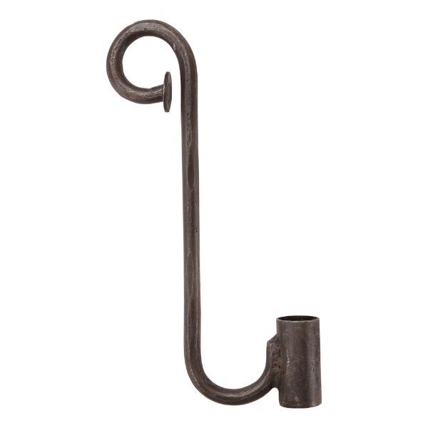 Picture of rustic s hook taper holder - black