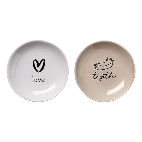 Picture of love notes trinket dish assortment of 2 - multi