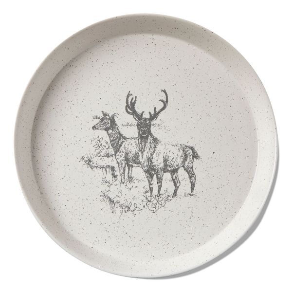 Picture of winter sketch deer appetizer plate - multi