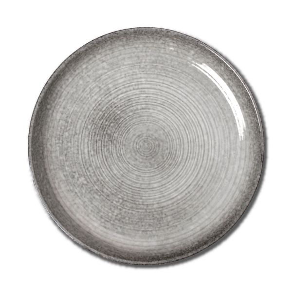 Picture of loft speckled reactive glaze 11 plate - light gray