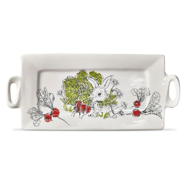 Picture of munching bunny rectangle platter - multi