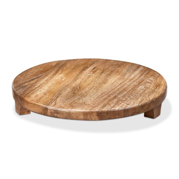 Picture of footed round board - natural