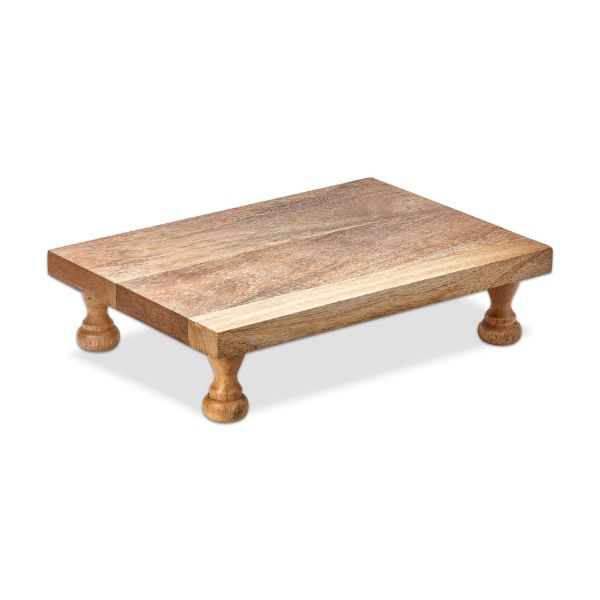 Picture of elevated serving board table riser large - natural