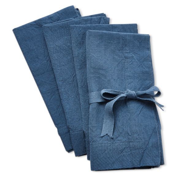 Picture of threads slub napkin set of 4 - blue