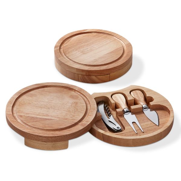 Picture of picnic cheese & wine board set - natural