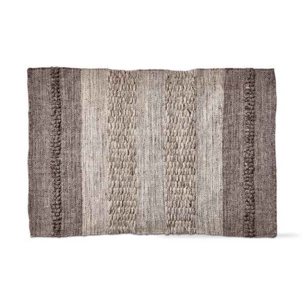 Picture of gradation stripe pet woven rug - brown, multi