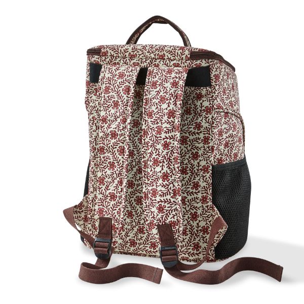 Picture of floral vine insulated tote - wine