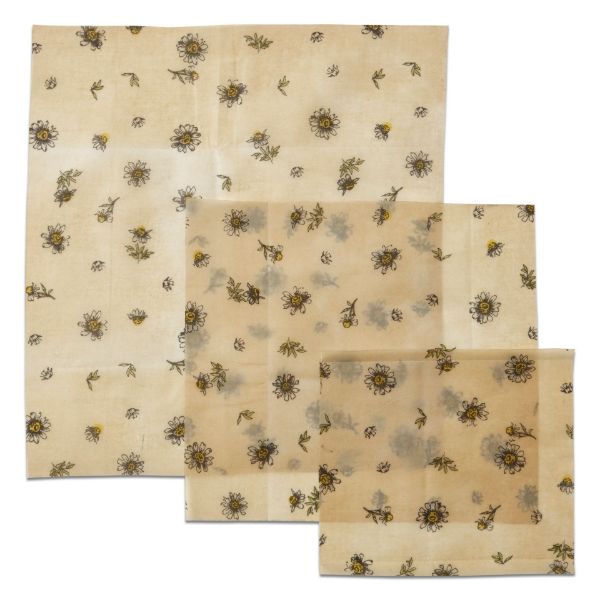 Picture of chamomile beeswax wrap set of 3 - multi