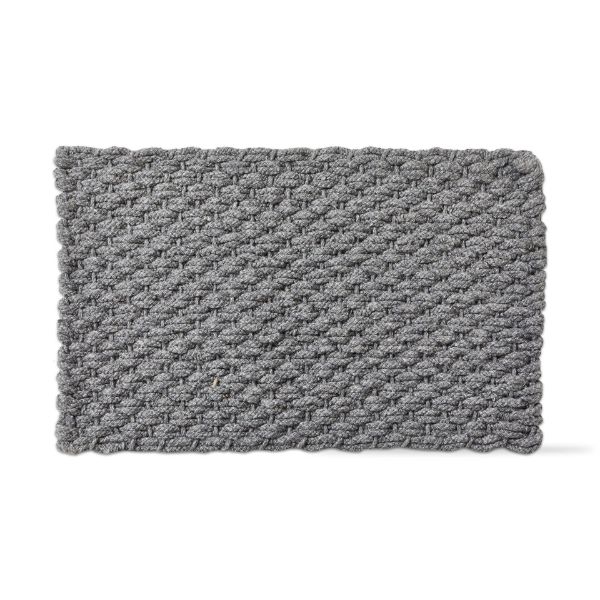 Picture of handwoven doormat grey solid - gray