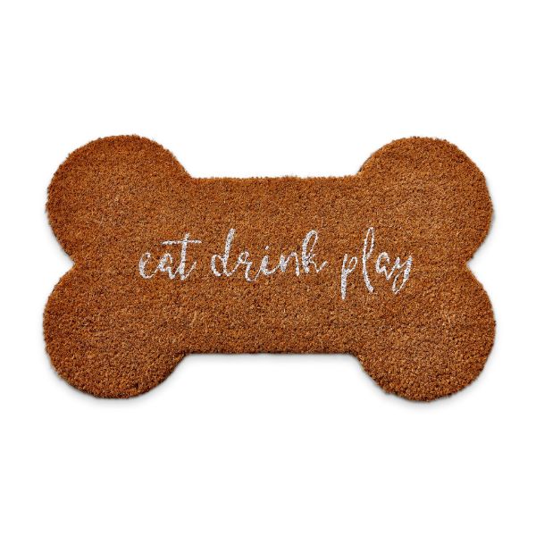 Picture of eat drink play bone shaped mat - natural