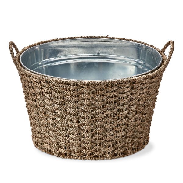 Picture of seagrass basketweave party tub - natural
