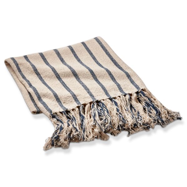 Picture of summer house stripe throw - blue, multi