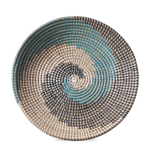 Picture of wave decorative bowl - blue, multi