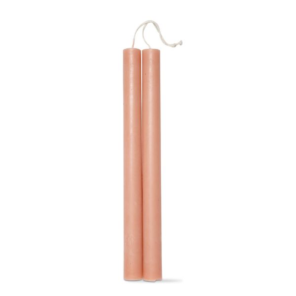 Picture of 10 inch straight candles set of 2 - blush