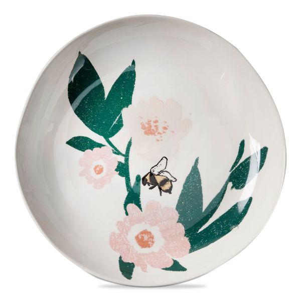 Picture of bee blossom shallow serve bowl - multi