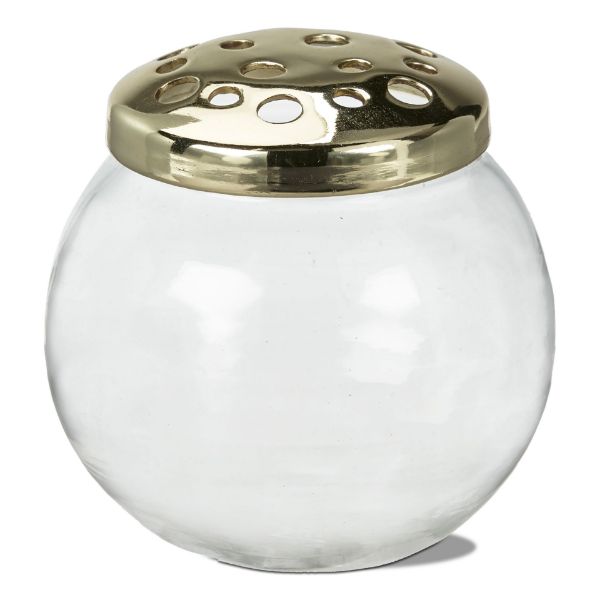 Picture of flower frog orb vase small - clear