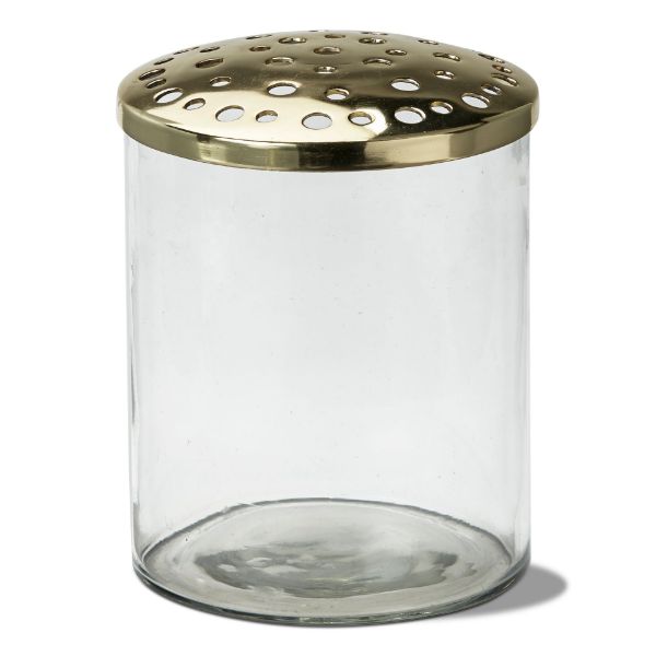 Picture of flower frog cylinder vase large - clear