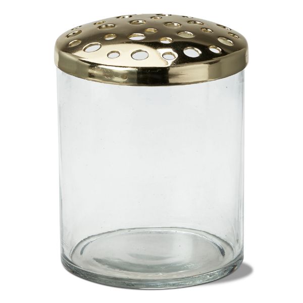 Picture of flower frog cylinder vase small - clear