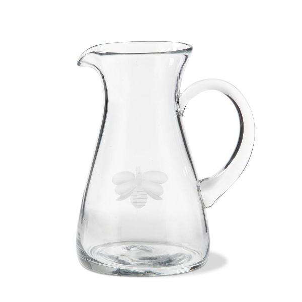 Picture of etched bee pitcher - clear