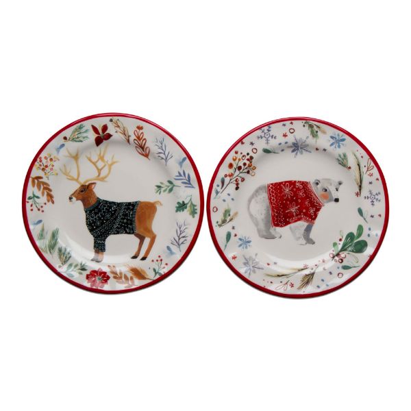 Picture of sweater pals appetizer plate assortment of 2 - multi